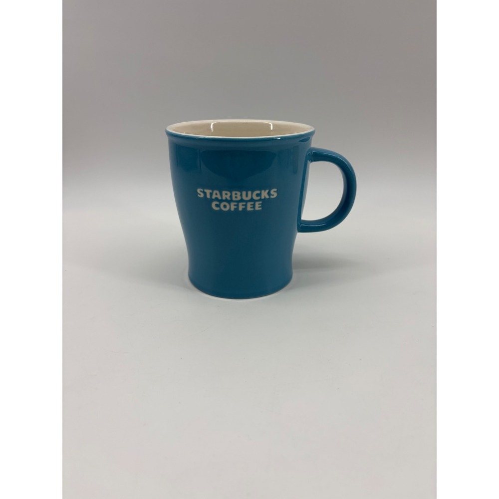 Starbucks Coffee Mug Unisex 14oz Blue 2008 Classic Logo Ceramic Tea Cup 414ml
